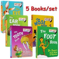 5 Books/set The Foot Book Eye Nose Tooth Book Dr.Seuss English Picture Book Cardboard Book Children English Enlightenment Body Cognitive Science