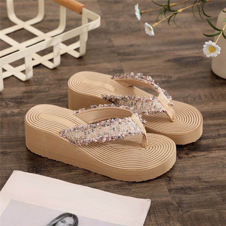 fancy wedge flip flops