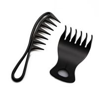 Profession Men 39;s Vintage Oil Head Comb Rugged Hollow Design Comb ABS Material Barber Design Wide Tooth Comb