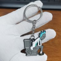 【DT】Rick Sitting on the toilet Ricks Loneliness keyring keychain hot