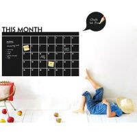 New Removable Planner Wall Stickers Month Calendar Chalkboard Blackboard Black Board Office School Kids Home Decals Supplies