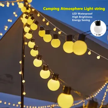 5M 10M Camping Tent Light Garland LED Ball String Lamp Bulb Fairy String  Decorative Light for Home Wedding Party Yard Decoration