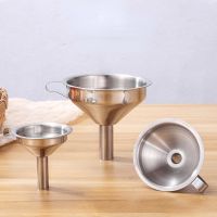 For Kitchen Tools Stackable Multi Function Stainless Steel Funnel Dry Ergonomic Hangable Durable Transferring Liquid Easy Clean