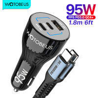 Wotobeus 95W USB C Car Charger Quick Charge, 3-Port ppspd QC4.0 22.5W สำหรับ P3040 MiBook แล็ปท็อป 1312สำหรับ, S21 S20หมายเหตุ10