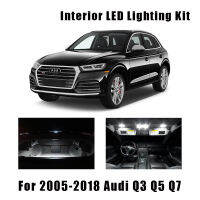 White Canbus Error Free LED Reading Dome Map Trunk Cargo Interior Lights Kit For Audi Q3 Q5 Q7 2005-2018 License Plate Lamp