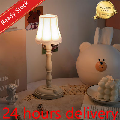 【Ready Stock】White Mini Night Light LED European-Style Bedside Lamp 120~140lm Retro Style Table Lamp 1W Small Desktop Lamp Decoration for Home Bedside
