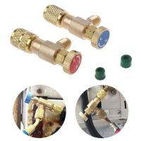 Refrigeration Charge Air Conditioner Adapter for R410A R22 1/4 Inch Liquid Safety Valve Hose R22 Copper Adapter