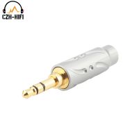 New Product 1Pc Viborg High End 24K  Rhodium Plated Brass 3 Poles 3.5Mm Stereo Headphone Earphone Audio AUX Plug Connector HIFI DIY