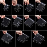 50PCS PVC Transparent Plastic Bag Soft Thickened Zipper Bag