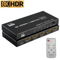 เครื่องสลับสัญญาณ2.1 5X1 3X1สวิตช์ HDMI 8K 60Hz 3 In 1 Out Hub 4K 120Hz ด้วยรีโมท IR สำหรับ Xbox Series X PC PS5โปรเจคเตอร์