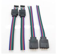 5pcs 4pin 5Pin Male Female LED Cable Connector Adapter Wire RGB RGBW led strip light RGB RGBW LED Controller Connection LED Strip Lighting