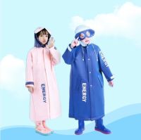 2023 Fashion childrens raincoat Outdoor student whole body one-piece eva little childrens rain poncho with schoolbag bit