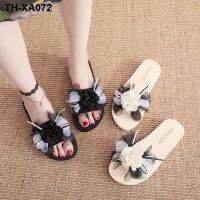 2023 fashion flip flops womens summer versatile thick-soled slippers non-slip wedges for outer wear by the seaside new beach shoes