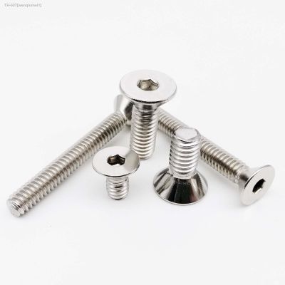 ┋✘ 10/50pcs UNC 2 -56 4 -40 6 -32 8 -32 10 -24 US Coarse Thread 304 Stainless Steel Hex Socket Flat Countersunk Head Screw Bolt