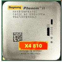 Phenom II X4 810X810 2.6 GHz สี่คอร์ Quad-Thread เครื่องประมวลผลซีพียู HDX810WFK4FGI AM3ซ็อกเก็ต