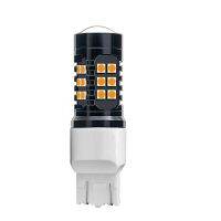 T20 2ชิ้น W21/5W 7443 1200Lm 27 Smd 3030โคมไฟ Led รถยนต์ไฟกระพริบมอเตอร์ไฟเบรคกลางวันสีขาวสีแดงสีเหลืองอำพัน Lampu Jalan