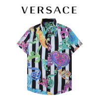 Europe and America Versace Business Leisure Short Sleeve Printed Polo Shirt Medusa Youth Fashion Polo Shirt Shirt