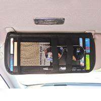 [Xiaofeitian Auto Supplies] Car Organizer Box มัลติฟังก์ชั่ม่านบังแดดกล่องเก็บอัตโนมัติแว่นตาคลิปหนัง PU กรณีการจัดเก็บภายในเก็บรักษาจัดเก็บ