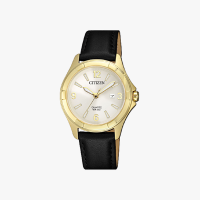 Citizen นาฬิกาข้อมือผู้หญิง [ประกันร้าน] CITIZEN นาฬิกาข้อมือผู้หญิง รุ่น AQ Mid Gold Dial Black รุ่น EU6082-01A