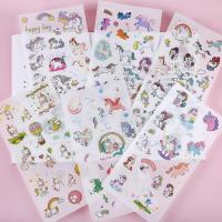 สติ๊กเกอร์ ยูนิคอร์น  เซ็ต 6 แผ่น Unicorn diy sticker by mimisplan