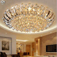 European-style luxury crystal ceiling circular living room lights LED lighting Bedroom Ceiling Lights Rmy-007