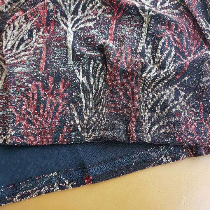 เสื้อลายต้นไม้-ผ้าสแปนเด็กซ์-มีกริตเตอร์-ใส่สบาย-เสื้อผู้ใหญ่ผู้หญิง-เสื้อคุณแม่-ผู้สูงอายุ-เสื้อคุณยาย-ของขวัญคุณแม่