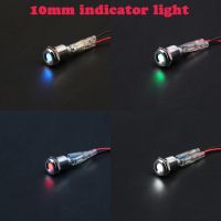 10mm Metal LED Indication light waterproof Signal lamp 5V 6V 12 24V 220v with wire and LED indicator lights Signal Convex light