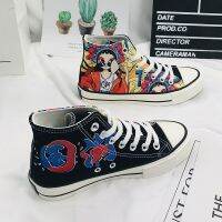 ஐ  Hand-painted high mens shoes for canvas shoes ins tide tide shoes breathable facebook countries national wind shoes sneakers opera students