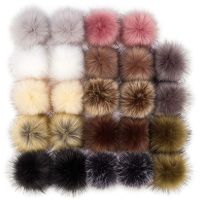 12pcs 8cm Coloful False Hairball Hat Ball Fur Pompom Fake Fox Fur Shoes Ball Pom Pom DIY Handmade Hat Clothing Accessories