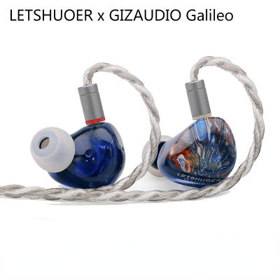 LETSHUOER X GIZAUDIO หูฟังหูฟังมอนิเตอร์ Galileo IEMs ไดรฟ์เวอร์ไดนามิก10มม. + Sonion 2389ยูนิต BA หูฟังไฮบริดไดร์เวอร์คู่