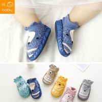 Cartoon baby leather bottom socks baby toddler floor socks baby non-slip children soft bottom shoes and socks