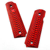 Sctrading888 1คู่ G10แพทช์ Textured Handle เครื่องชั่งน้ำหนักลื่นช่องว่างสำหรับ1911 Grips ชุด