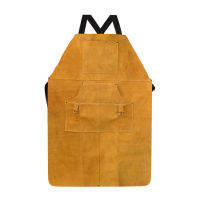 90x60cm 6 Pockets Heavy Duty Welding Apron Artificial Cow Suede Woodworking Carpenter Protective Adjustable Professional Durable