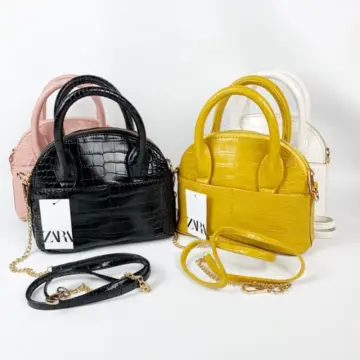 Tas Zara Croco Sling Bag Variasi Rante 2 Tali