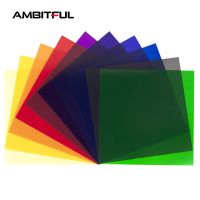 AMBITFUL 12 "X 12" 30x30เซนติเมตร11ชิ้นการแก้ไขสีเจลชุดสีเจลฟิล์มกรองสำหรับวิดีโอ LED สตูดิโอแฟลช S Trobe