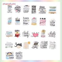 zhangfuzhi 50pcs motivational phes คำคมสติกเกอร์กันน้ำสำหรับ DIY แล็ปท็อปสเก็ตบอร์ด