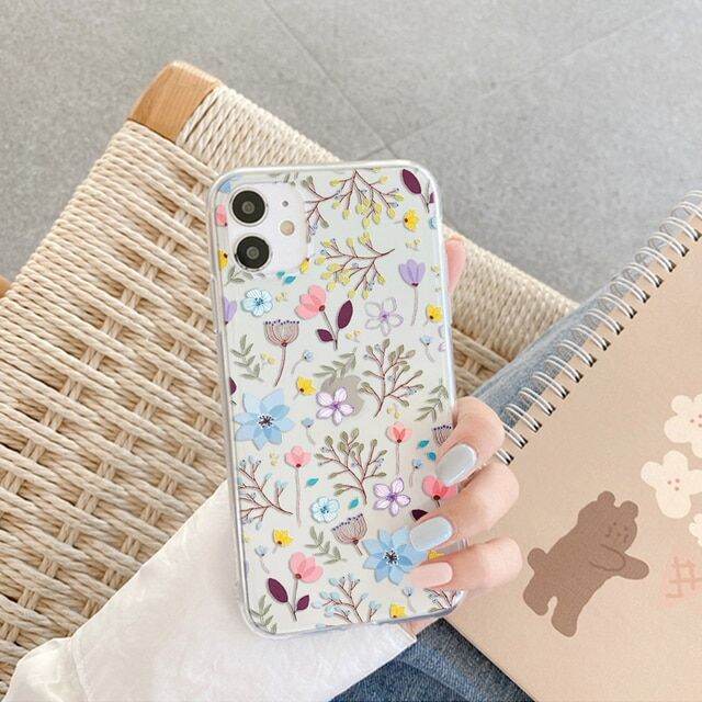 luxury-fashion-flower-transparent-phone-case-for-iphone-12-14-pro-max-mini-11-13-x-xs-xr-7-8-plus-6-6s-se-3-2020-2022-cute-cover