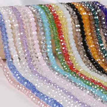 1000Pcs 8Mm Glass Beads for Jewelry Making Kit with Rondelle Spacer Beads,  24 Co