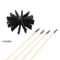 100150mm Head Rotary Chimney Brush Long Handle Flexible Rod For Chimney Dryer Fireplace Inner Wall And Roof Cleaning Tools