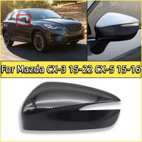 ฝาครอบกระจกด้านข้างปีกคุณภาพสูงสำหรับ CX3 Mazda CX-3 2015-2022 CX5 CX-5 2015 2016ทาสีภายนอกหมวกผ้าคลุมกระจกมองหลัง