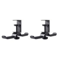 2X Dual Headphone Stand Under Desk, Universal PC Gaming Desk Headphone Hanger, 360 Degree Rotating,Earphone Mount Rack