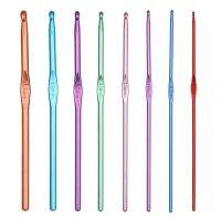 ☁❁﹊ 8Pcs Colorful Metal Crochet Single Head Household Yarn Knitting Tool Creative Crafts Multi Size Crochet DIY Weaving Tools