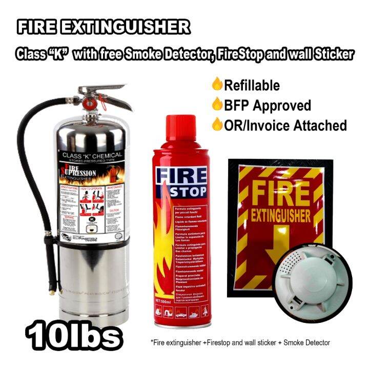 Fire extinguisher 20/10 lbs (class K) OIL FAT GREASES extinguisher