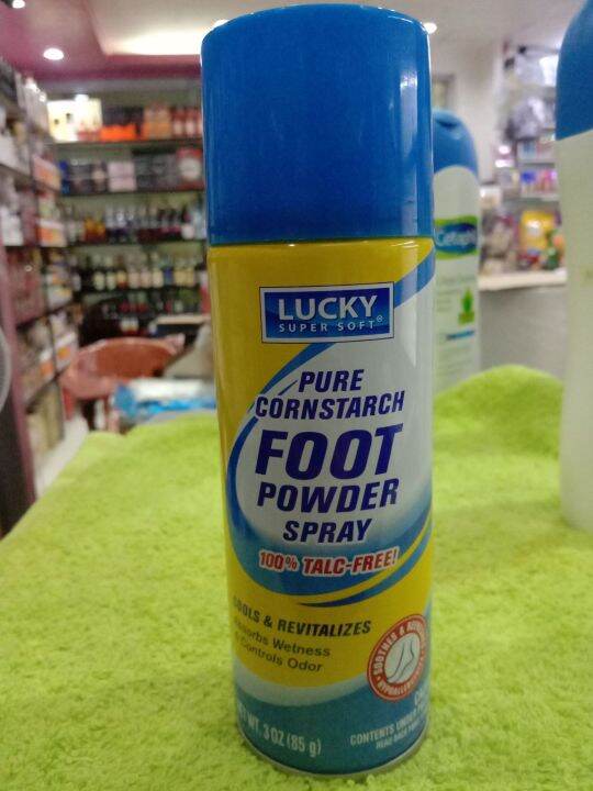 LUCKY SUPER SOFT PURE CORNSTARCH FOOT POWDER SPRAY 100 TALCFREE! NET