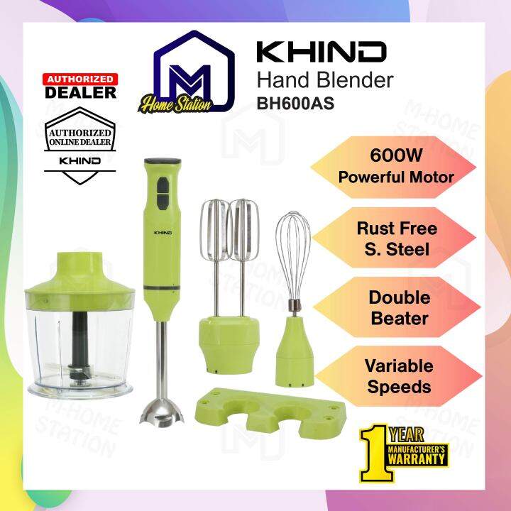 Khind Multifunction Hand Blender Chopper Mixer (3 in 1) BH600AS BH