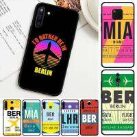 【DT】 hot  Travel Berlin Miami Airport Baggage Tag Germany Phone Case For OPPO F 1S 7 9 K1 A77 F3 RENO F11 A5 A9 A73S R15 REALME