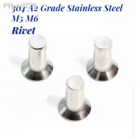 10/20pcs M5 M6 High Precision 304 Stainless Steel Solid Rivets with Countersunk Head Flat Head Hand Knock Blind Rivets