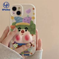 เคส UPaitou สำหรับ iPhone 15 14 13 12 11 Pro Max X XR Xs Max 8 7 6S Plus SE 2020น่ารักโจ๊กเกอร์3D หยักโค้งเคสโทรศัพท์ปิดขอบนิ่ม TPU ฝาครอบป้องกัน