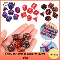 VERFZM SHOP D20 D12เกมดันเจี้ยนส์แอนด์ดรากอนส์7-ตายกลิตเตอร์เกมเสริมชุดลูกเต๋า Iidescent