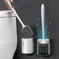 TPR Silicone Toilet Brush Cleaning Floor-standing Wall-mounted Base Brush for Toilet WC Bathroom Accessories Set Household Tool